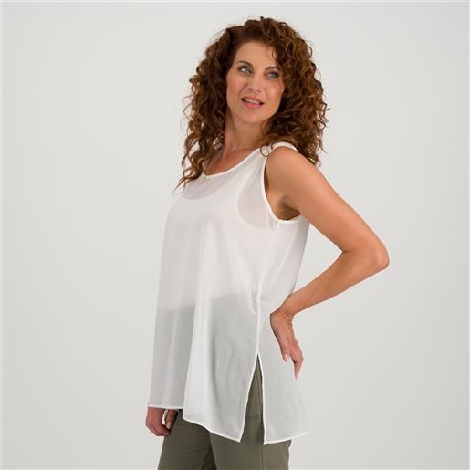 Wynne Layers top in chiffon con scollo tondo