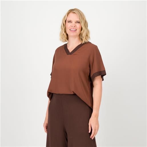 Bianca Della Torre blusa in mussola di viscosa con scollo a v