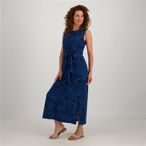 Denim & Co. abito lungo in jersey con lino