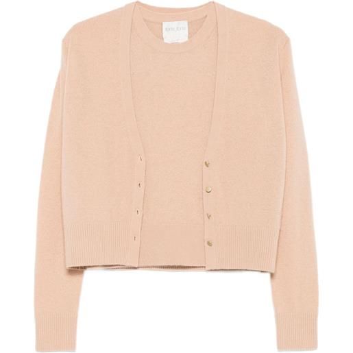 Forte Forte cardigan crop - toni neutri