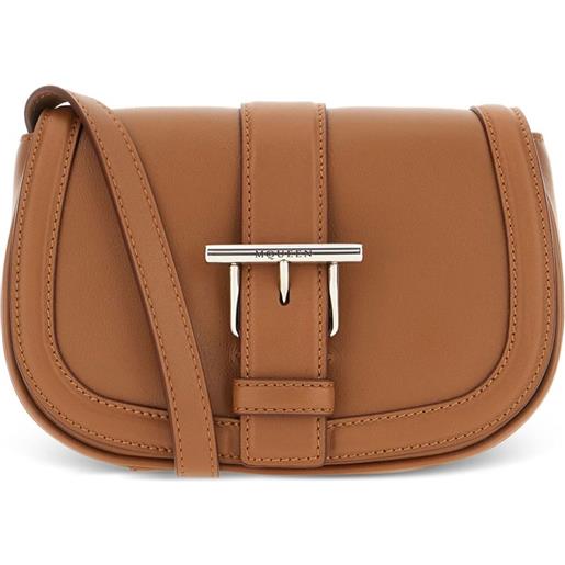 Alexander McQueen borsa mini con fibbia - marrone