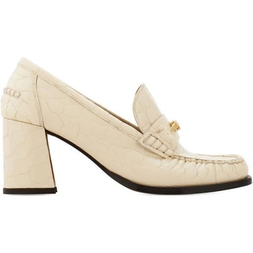 Ferragamo mocassini in pelle 70mm - bianco