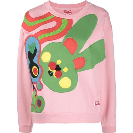 Kenzo felpa Kenzoo con ricamo - rosa