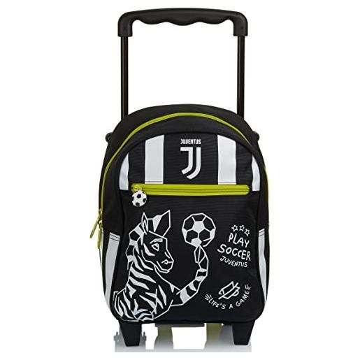 Seven mini trolley f. C. Juventus, tasche multifunzione, asta regolabile, per bambini e ragazzi, calcio, scuola e asilo, tempo libero, viaggi, idea regalo