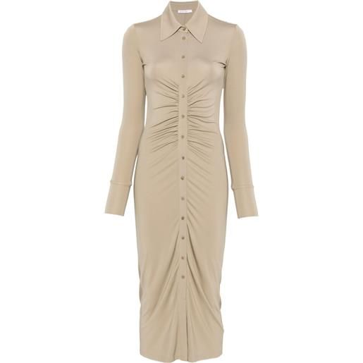 Patrizia Pepe abito midi con bottoni - toni neutri