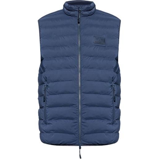 Ea7 Emporio Armani gilet con placca logo - blu