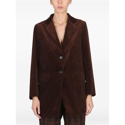 Margaret Howell blazer monopetto a coste - marrone