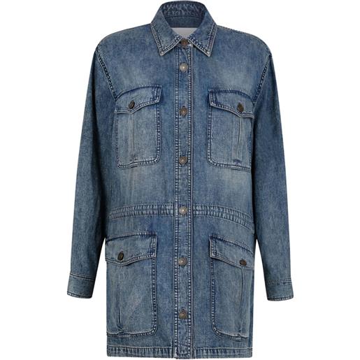 MARANT ÉTOILE cappotto denim con bottoni - blu