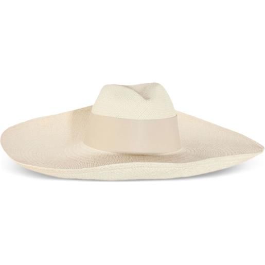 catarzi panama con banda in pelle - toni neutri