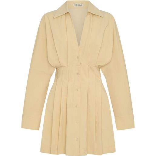 Nicholas chemisier plissettato fabienne - toni neutri
