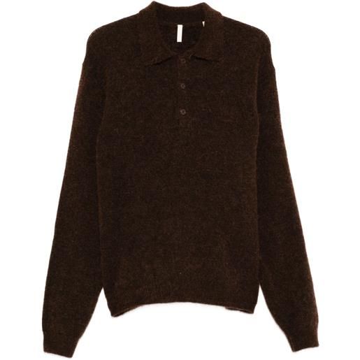 Sunflower maglione con colletto polo - marrone
