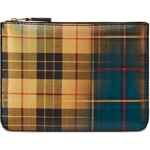 Comme Des Garçons Wallet portafoglio a quadri - verde