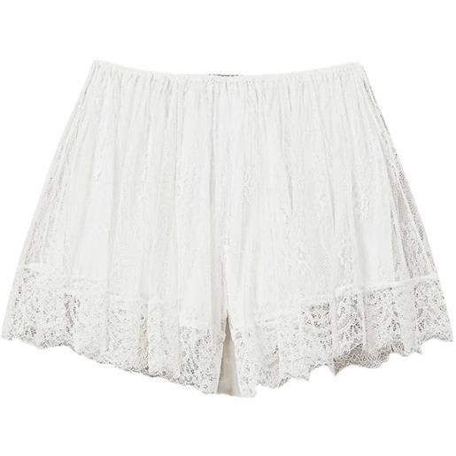 TWINSET shorts con pizzo - bianco