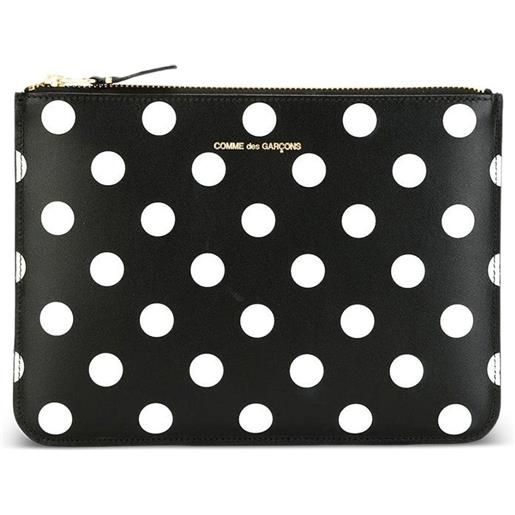 Comme Des Garçons Wallet pouch a pois - nero