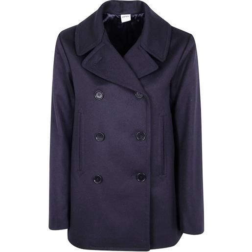 ASPESI cappotto doppiopetto in lana - blu