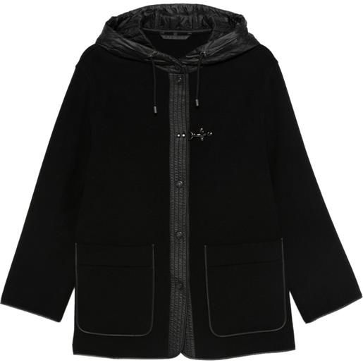Fay cappotto con cappuccio - nero