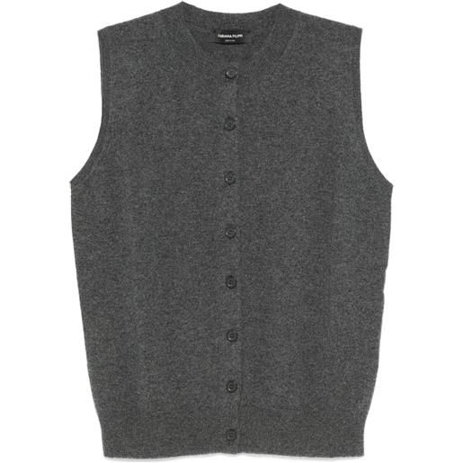 Fabiana Filippi cardigan smanicato - grigio