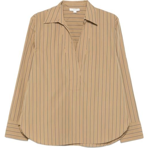 Vince tunica gessata - marrone