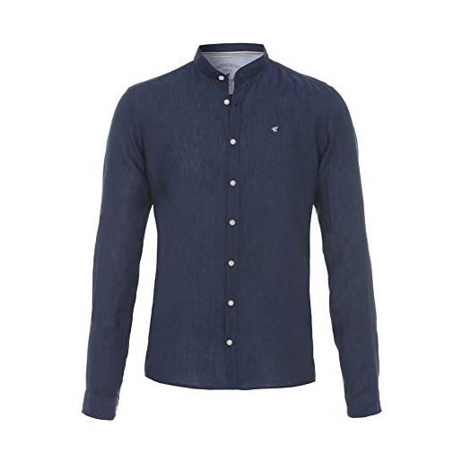 pure h. tico pure 3801-21602 casual hemd slim fit langarm camicia, uni marine, xxl uomo
