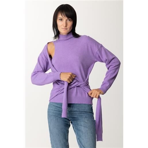 Simona Corsellini maglia a lupetto con nodo donna a23cpmgz01