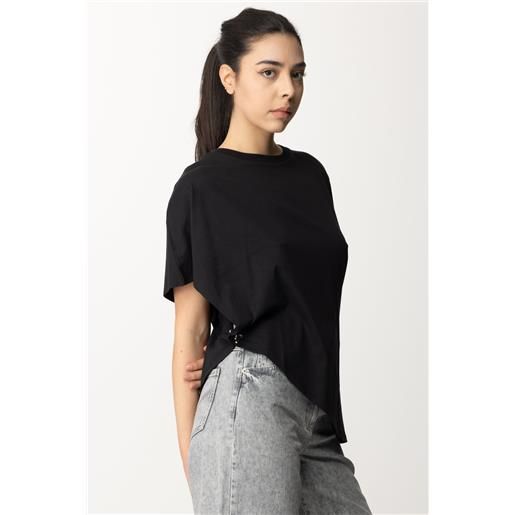 Patrizia Pepe t-shirt asimmetrica con piercing donna 2m4376 j111