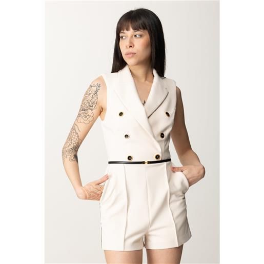 Elisabetta Franchi tuta stampa losanghe con cintura donna tut4551e2