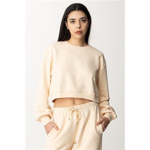 Patrizia Pepe felpa in cotone crop donna 8m1567 j174