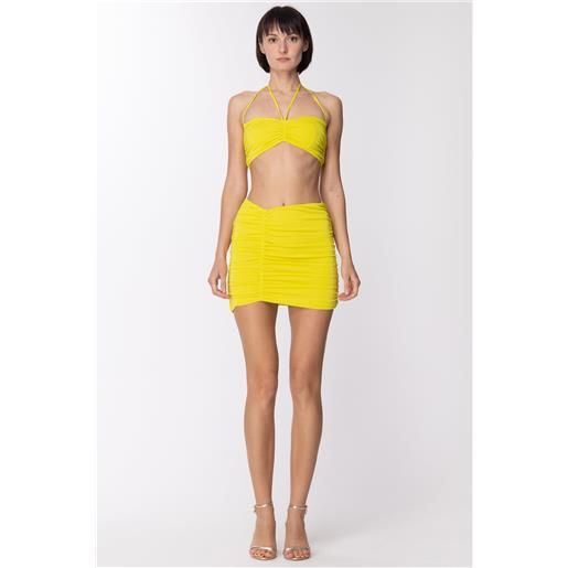 Simona Corsellini minigonna aderente con arricciature donna p23cpgo013