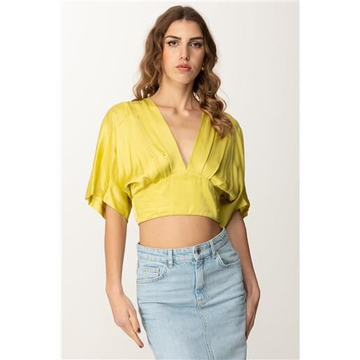Akep crop top in raso donna cmkd09154
