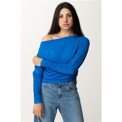 Patrizia Pepe maglia con scollo a barca e arricciature donna 8m1575 j013