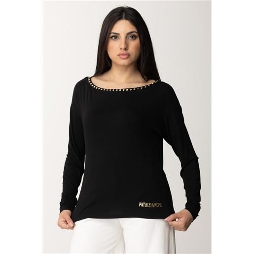 Patrizia Pepe maglia con scollatura specchietti donna 8m1607 j051