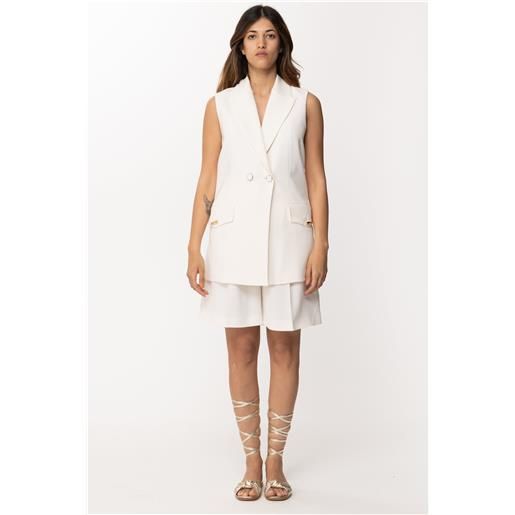Simona Corsellini gilet lungo doppiopetto donna p23cpgl001
