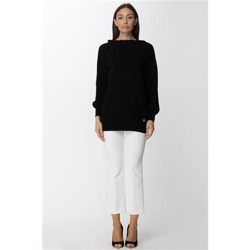 Simona Corsellini maglia con dettagli intrecciati donna a22cpmge11