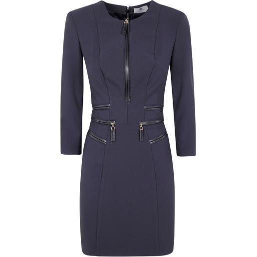 Elisabetta Franchi abito con maniche a 3/4 - nero