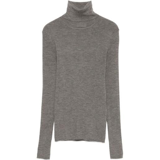 P.A.R.O.S.H. maglione a coste a collo alto - grigio