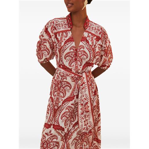 FARM Rio abito con stampa paisley - bianco