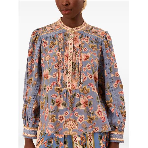 FARM Rio blusa con stampa superbloom tapestry