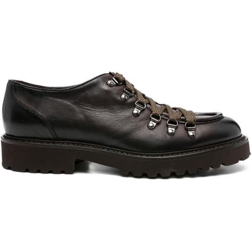 Doucal's derby stringate in pelle - marrone