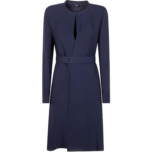 Emporio Armani abito con apertura a goccia - blu