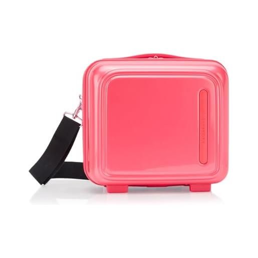 Mandarina Duck logoduck + metal beauty case, lampone, logo + metallo