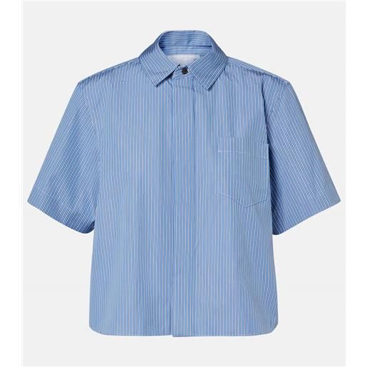 Sacai camicia in popeline di cotone a righe