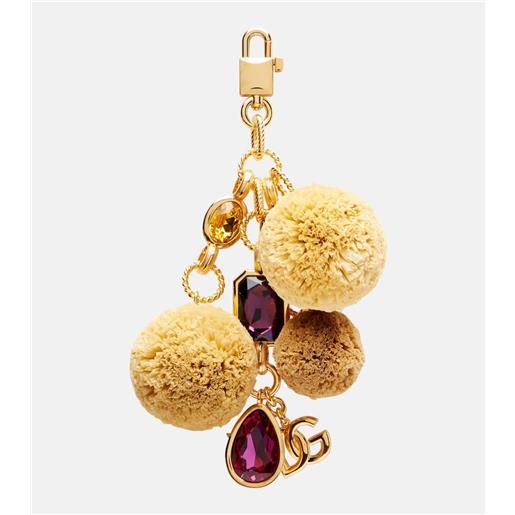 Dolce&Gabbana portachiavi dg con cristalli
