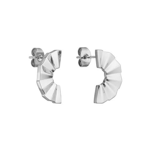 Carissima Orecchini A Perno In Oro Bianco 9ct 5 Mm Lucidi – Gioielli Eleganti In Confezione Regalo