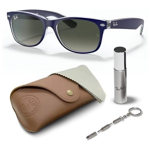 Ray-Ban rb2132 nuove wayfarer color mix occhiali da sole quadrati con kit accessori - adatta per abiti formali e casual - bridge alto