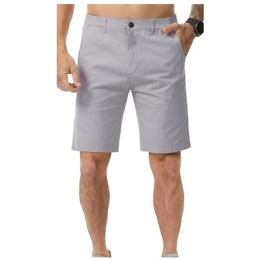 Zetieny pantaloncini chino uomo estivi elasticizzati pantaloni corti bermuda cotone shorts con tasche