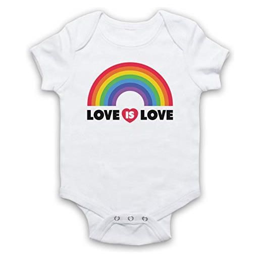 My Icon Art & Clothing love is love lgbt pride - pagliaccetto bianco 0-3 mesi