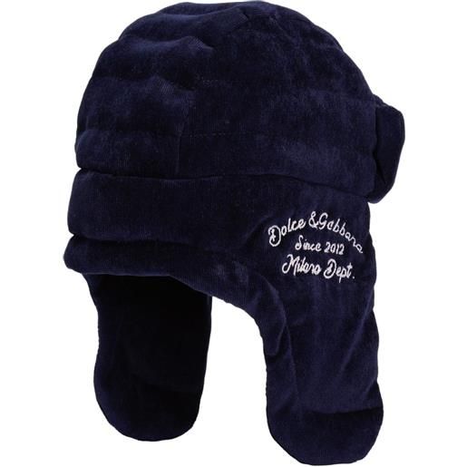 Dolce & Gabbana Kids cappello con ricamo - blu