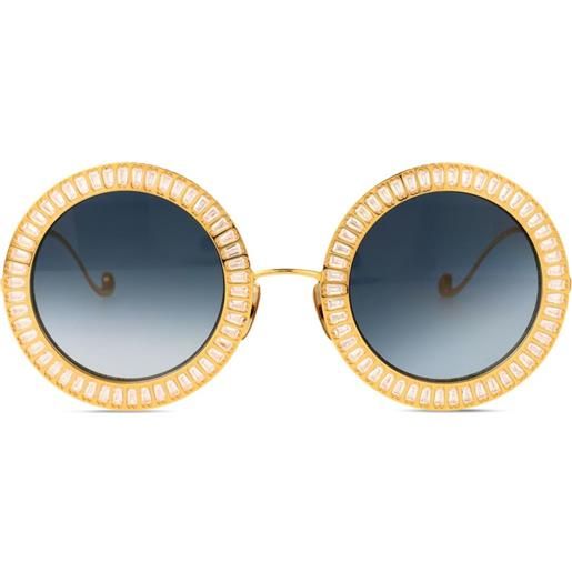 ANNA-KARIN KARLSSON occhiali da sole tondi magic you 2.0 con decorazione - oro