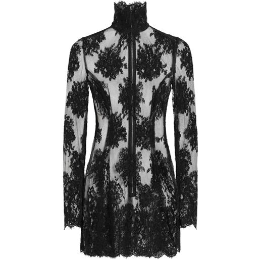 Dolce & Gabbana abito corto a collo alto - nero