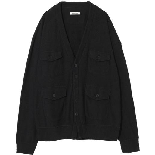 Undercover cardigan con tasche applicate - nero